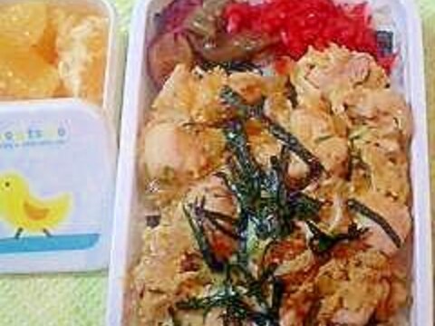 鶏のササミで作る親子丼弁当♪